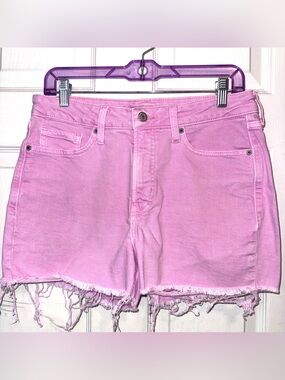 Old Navy Pink High Rise O.G. Straight Denim Shorts